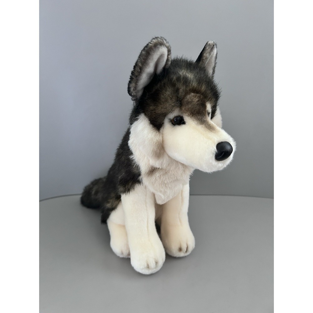 Douglas Cuddle Toys Atka Wolf Plush Toy 11" Stuffed Sitting Gray Grey Timber